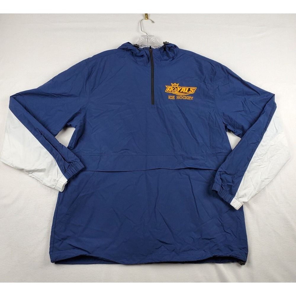 Reading‎ Royals Rain Jacket Men's Medium Navy Blue White Ice Hockey Pennant